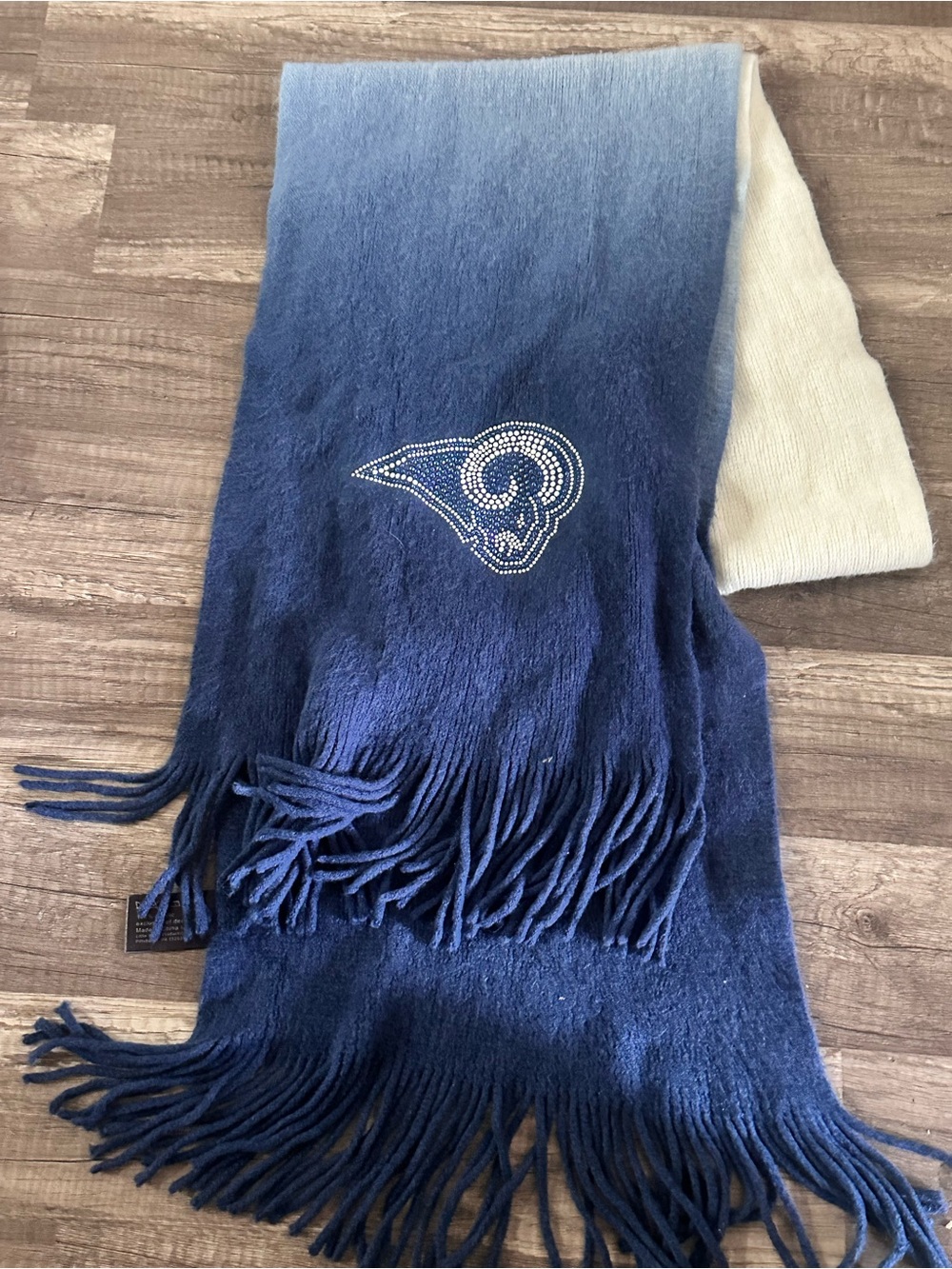 Los Angeles Rams Gradient Blue Rhinestone Logo Scarf